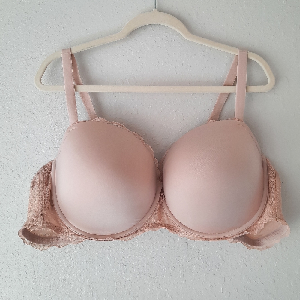 Torrid Nude Lace Push-up Demi Bra 48D